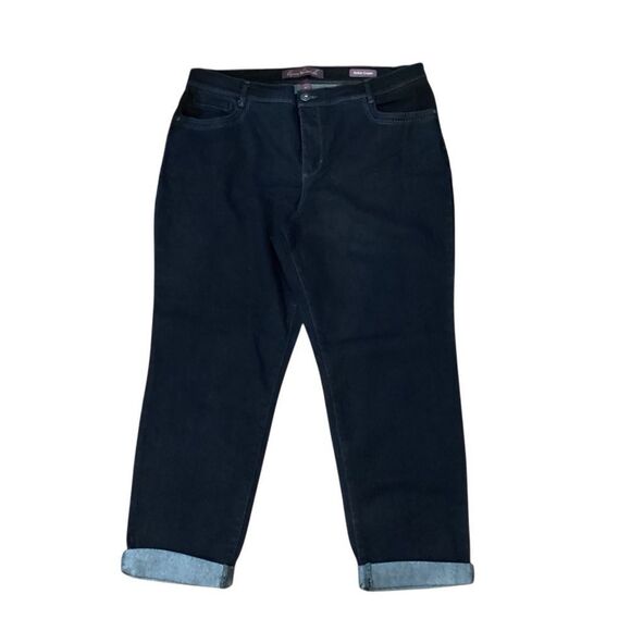 NWT Gloria Vanderbilt The Ankle Grazer Dark Denim Jean size 14 - Picture 1 of 9